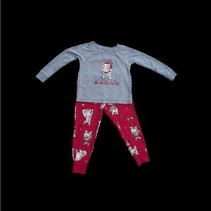 JACLYN INTIMATES Toddler 2pc Bark Humbug Pajama Set
